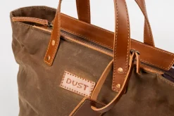 Waxed Cotton Tote Brown<THE DUST COMPANY Best