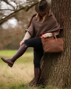 Waxed Cotton Tote Brown<THE DUST COMPANY Best