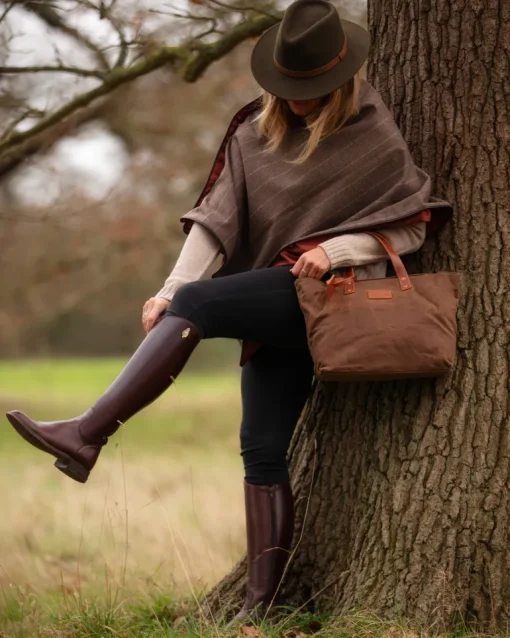 Waxed Cotton Tote Brown<THE DUST COMPANY Best