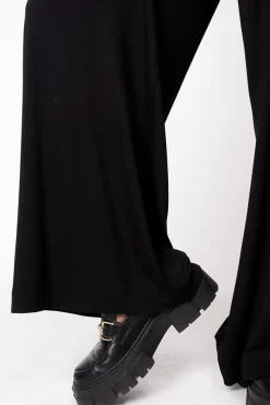 Wide Bamboo Trousers Black<ANGELL Cheap