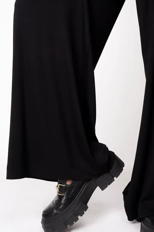 Wide Bamboo Trousers Black<ANGELL Cheap