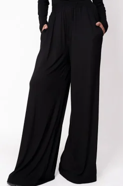 Wide Bamboo Trousers Black<ANGELL Cheap