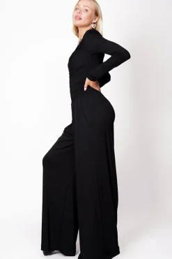 Wide Bamboo Trousers Black<ANGELL Cheap