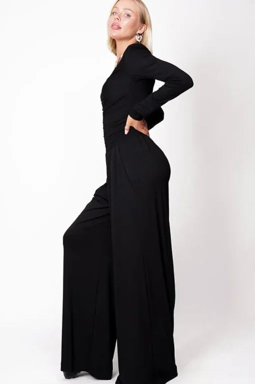 Wide Bamboo Trousers Black<ANGELL Cheap