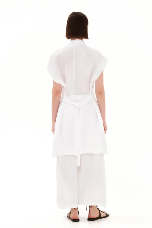 Wide Leg Linen Pants White<Haris Cotton Cheap