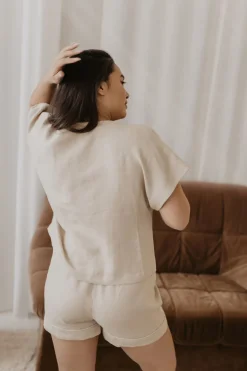 Women's Jaunatis Linen Pyjama Set<Laume linen Shop
