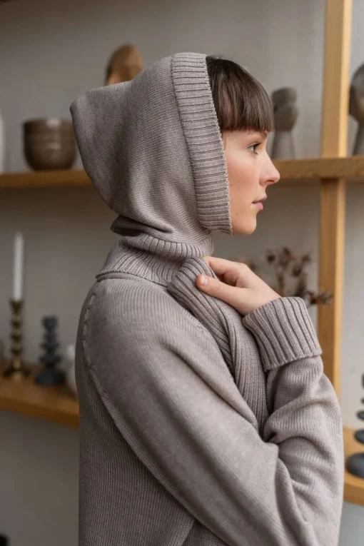 Women's Knitted Merino Winter Balaclava Hood<Monala Cheap