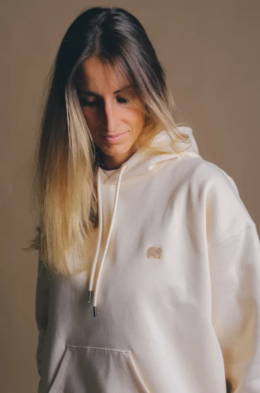 Women's Organic Essential Oversized Hoodie Ivory<Trendsplant Flash Sale