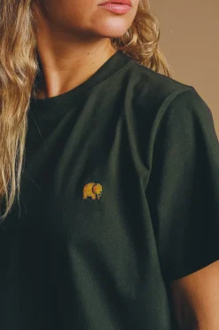 Women's Organic Essential T-Shirt Scarab Green<Trendsplant Outlet