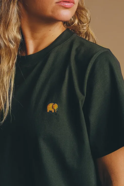 Women's Organic Essential T-Shirt Scarab Green<Trendsplant Outlet