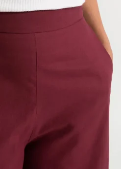 Women's Palazzo Cotton Pants Burgundy<De IONESCU Fashion