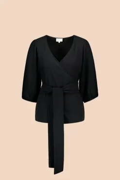 Wrap Blouse Musta<KAIKO Outlet
