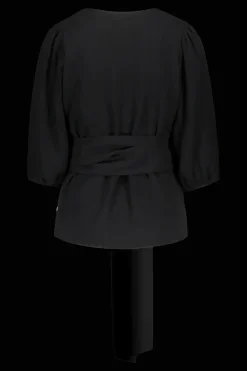 Wrap Blouse Musta<KAIKO Outlet