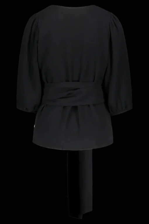 Wrap Blouse Musta<KAIKO Outlet