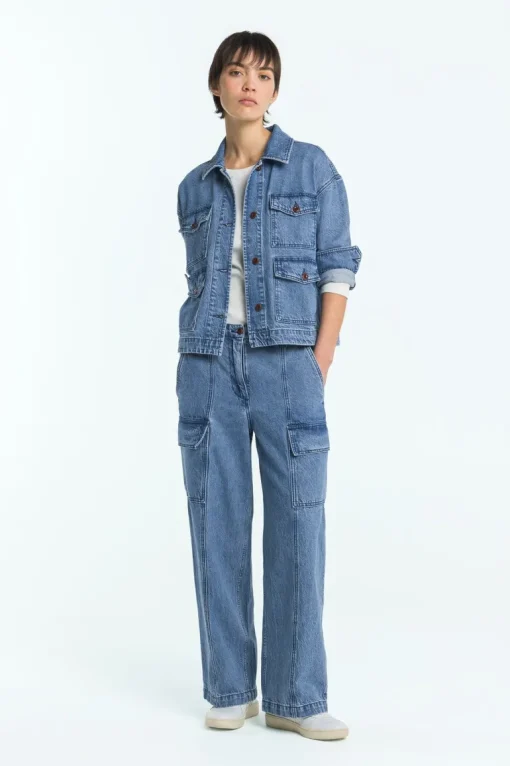 Yata Jeans Jim Mid Marble Blue<Kings Of Indigo Hot