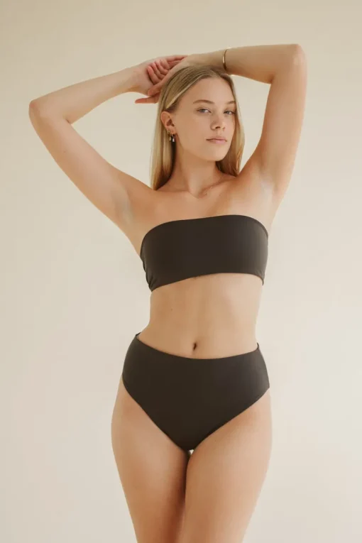 Yuna Bikini Top Black/White<Pura Clothing Shop