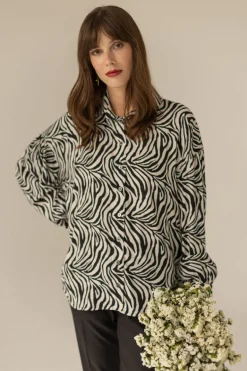 Zebra Geometric Shirt<Enteliér Best Sale