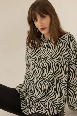 Zebra Geometric Shirt<Enteliér Best Sale