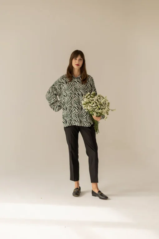 Zebra Geometric Shirt<Enteliér Best Sale
