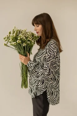 Zebra Geometric Shirt<Enteliér Best Sale