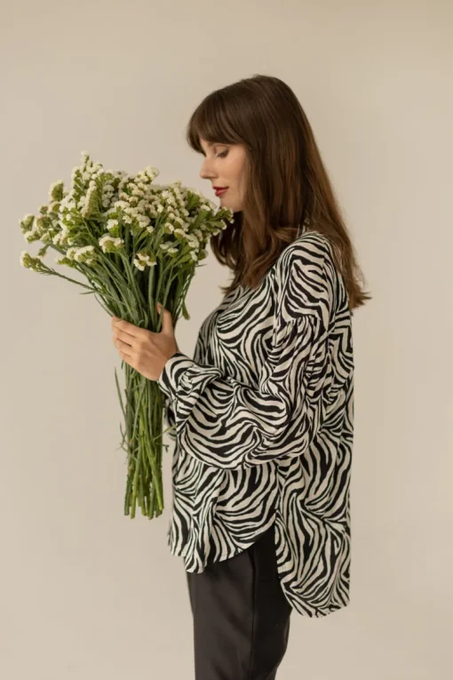 Zebra Geometric Shirt<Enteliér Best Sale