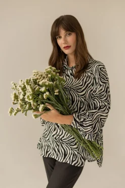 Zebra Geometric Shirt<Enteliér Best Sale