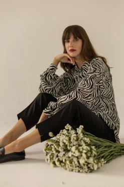 Zebra Geometric Shirt<Enteliér Best Sale