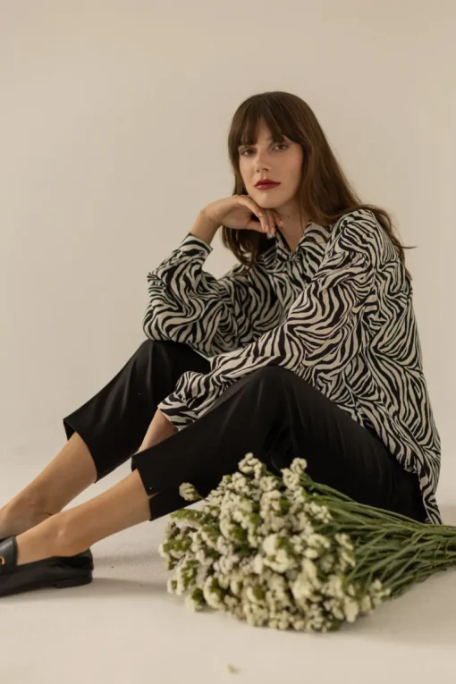 Zebra Geometric Shirt<Enteliér Best Sale
