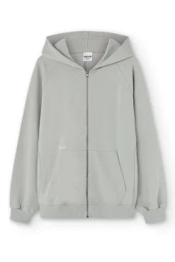Zipper Essential Hoodie Grey<NWHR Clothing Clearance
