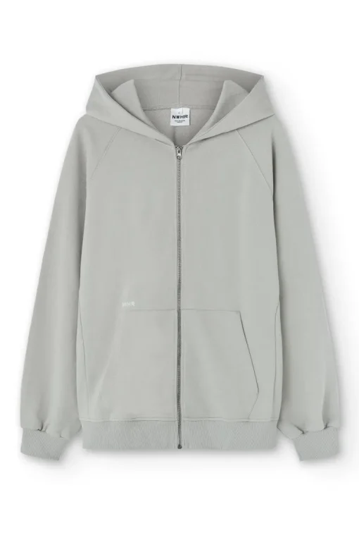 Zipper Essential Hoodie Grey<NWHR Clothing Clearance