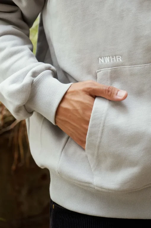 Zipper Essential Hoodie Grey<NWHR Clothing Clearance