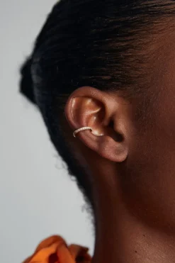 Zirconia Earcuff Kulta<JOIA Discount