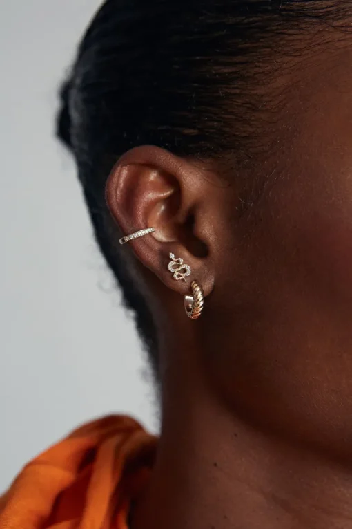 Zirconia Earcuff Kulta<JOIA Discount