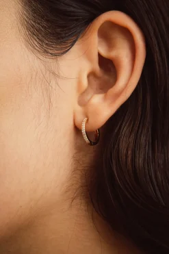 Zirconia Korvarenkaat Kulta<JOIA Shop