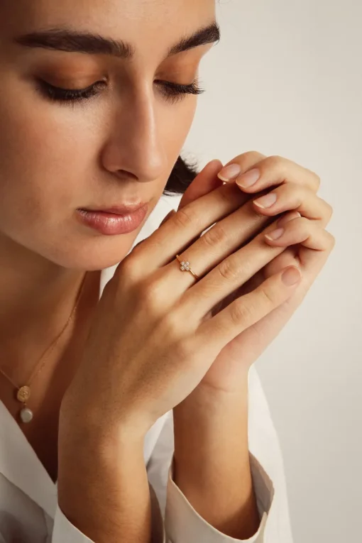 Zirconia Risti Sormus Kulta<JOIA Best
