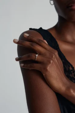 Zirconia Terälehti Sormus Hopea<JOIA Fashion